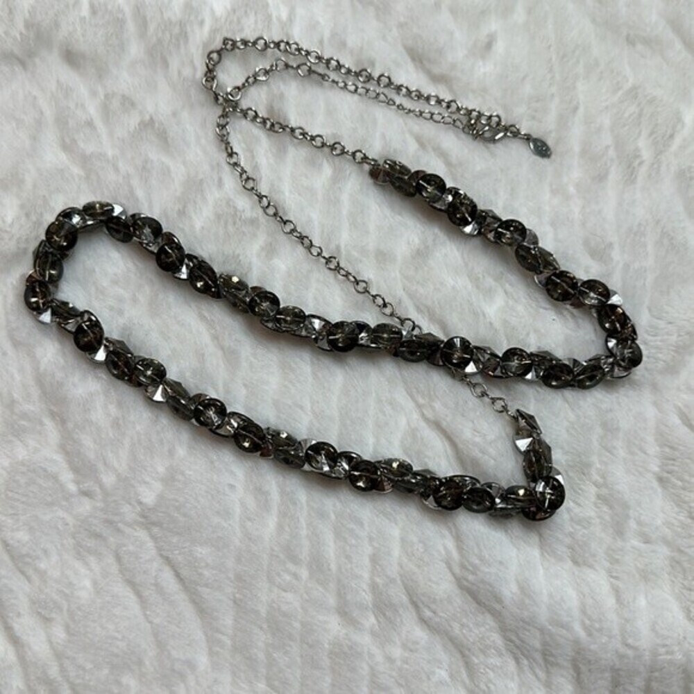 Aea Silver Tone Multi Disk Statement Necklace - image 4